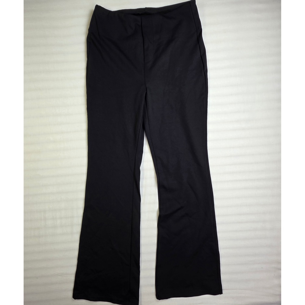 Halara Black High Waisted Flare Leg Pants with Back Pockets Regular Size Medium